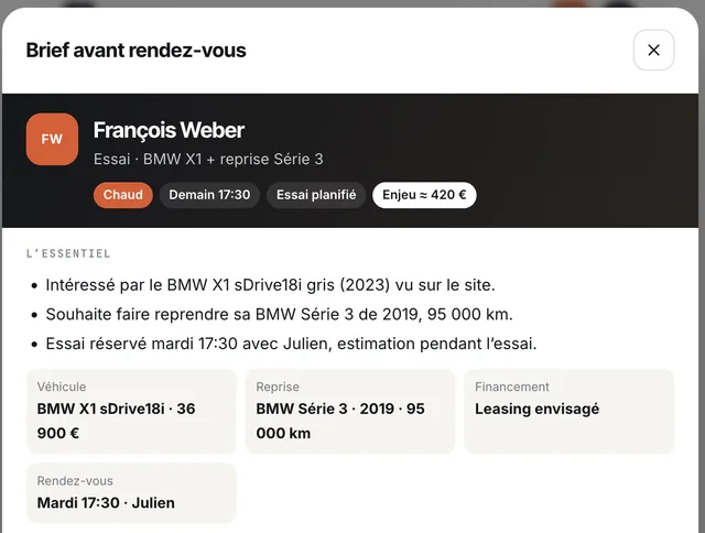 Pocket : brief avant rendez-vous